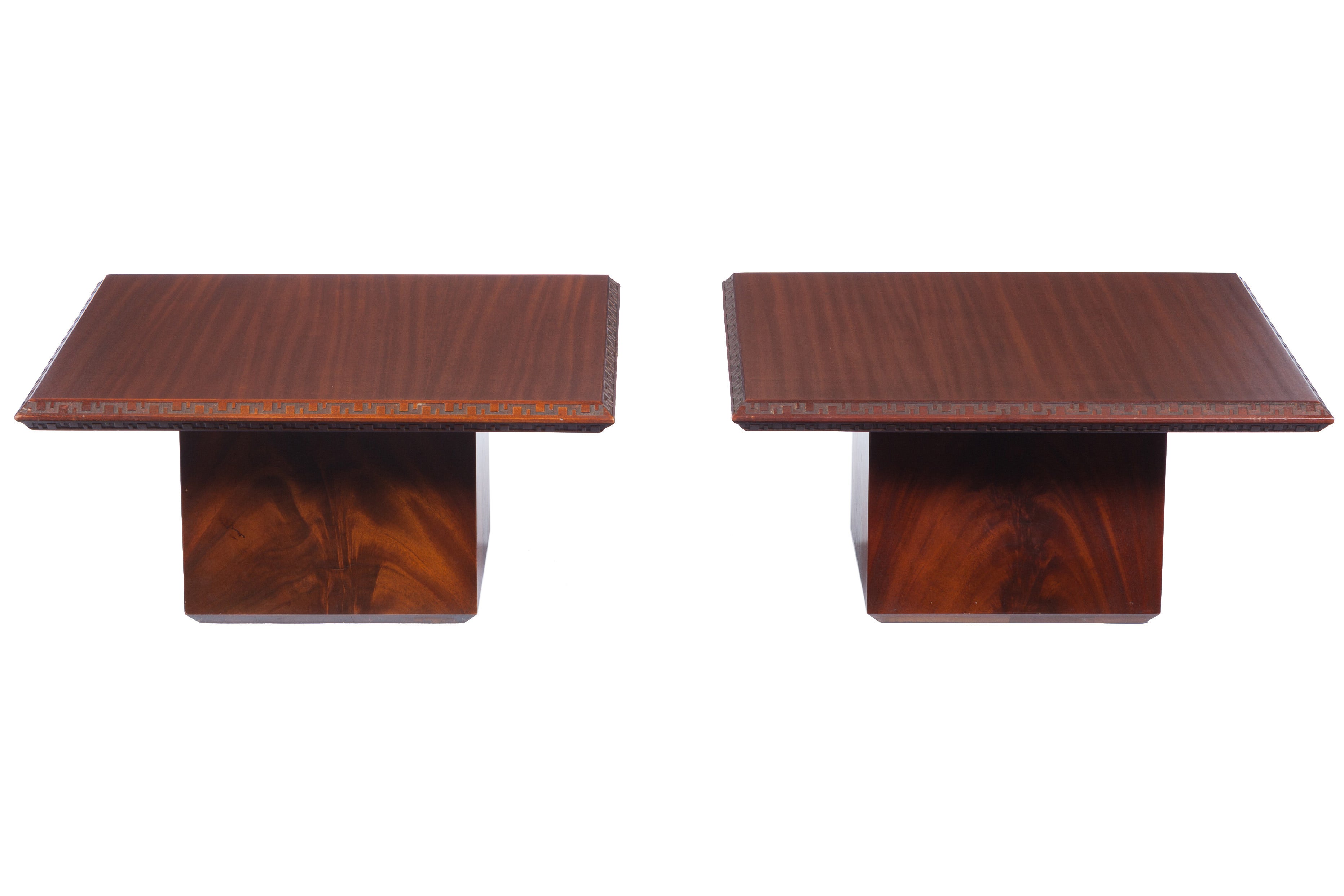 Pair of Frank Lloyd Wright Side Tables for Heritage Henredon