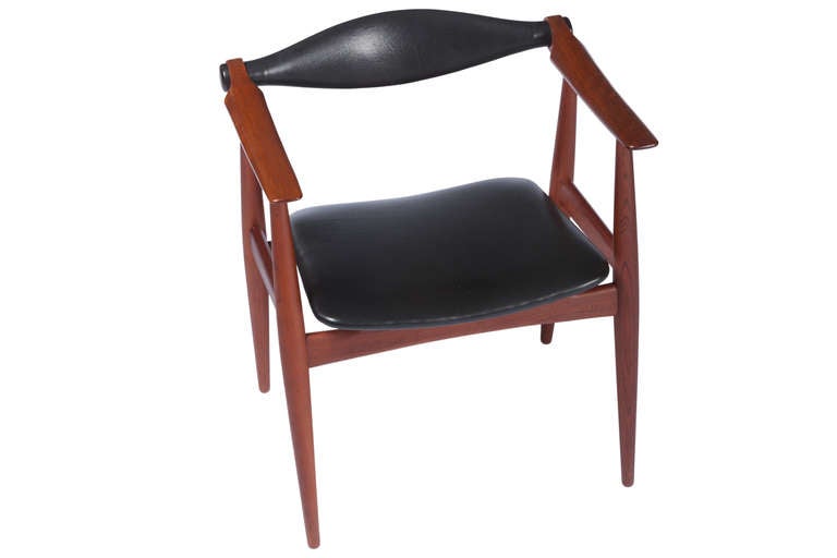 Milieu du XXe siècle Six chaises de salle à manger Hans Wegner, modèle CH34, pour Carl Hansen en vente