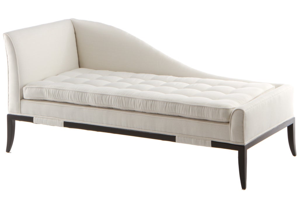 Elegant daybed or chaise lounge designed by Tommi Parzinger and manufactured by Parzinger Originals.