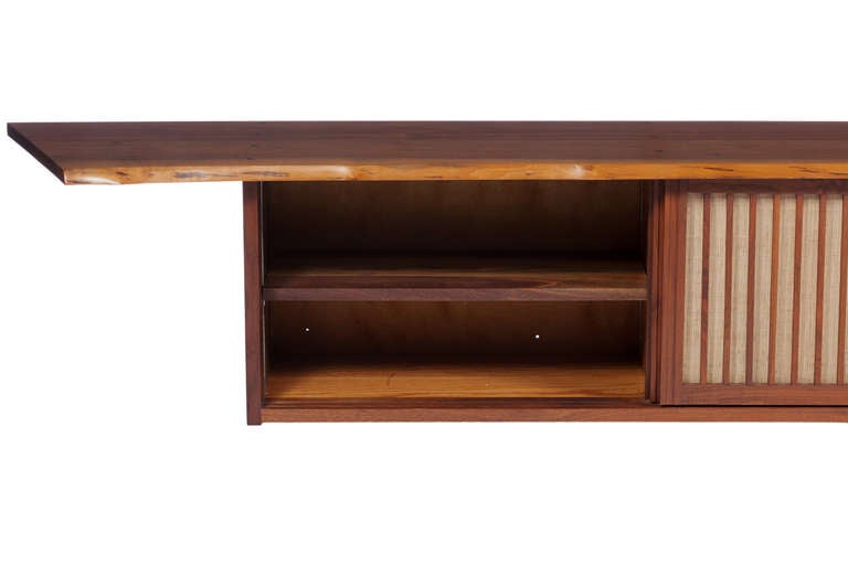 Large George Nakashima Wall-Mounted Cabinet In Excellent Condition In Pawtucket, RI