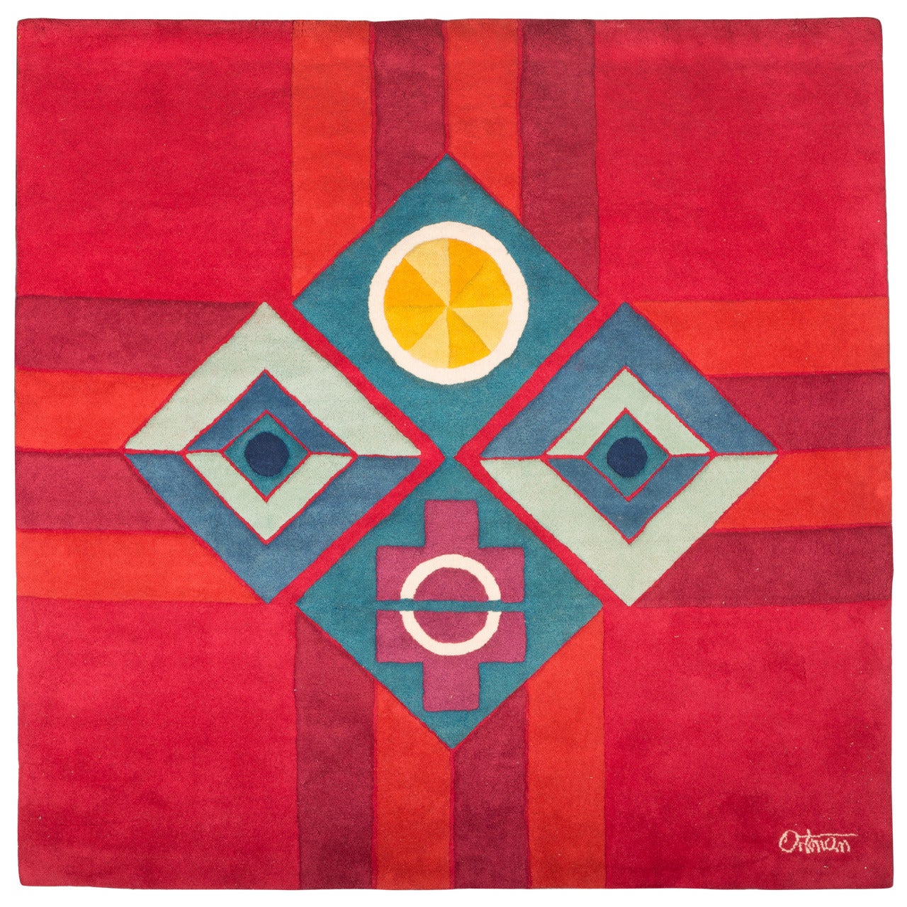 George Ortman Handwoven Wool Tapestry, "Seeing Is Believing"
