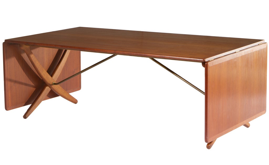 10 ft. Hans Wegner Drop Leaf Dining Table at 1stdibs