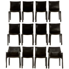 12 Mario Bellini CAB chairs for Cassina
