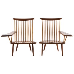 Pair Of  George Nakashima Lounge Chairs