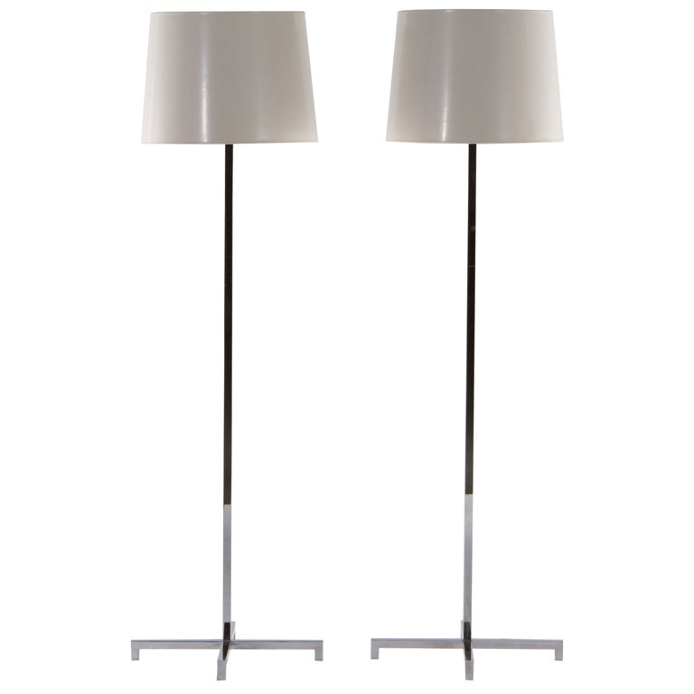 Pair of T.H. Robsjohn-Gibbings Floor Lamps for Hansen Lighting