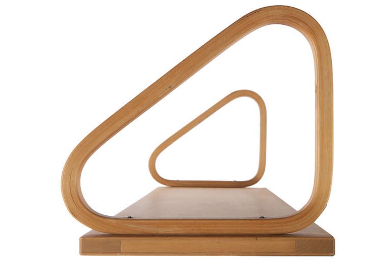Aalto wall mounted shelves in laminated birch.Manufactured by Artek of Finland. 8 available. Priced per shelf.