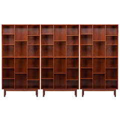 Wall of Bookcases by Peter Hvidt for Soborg Mobler Denmark