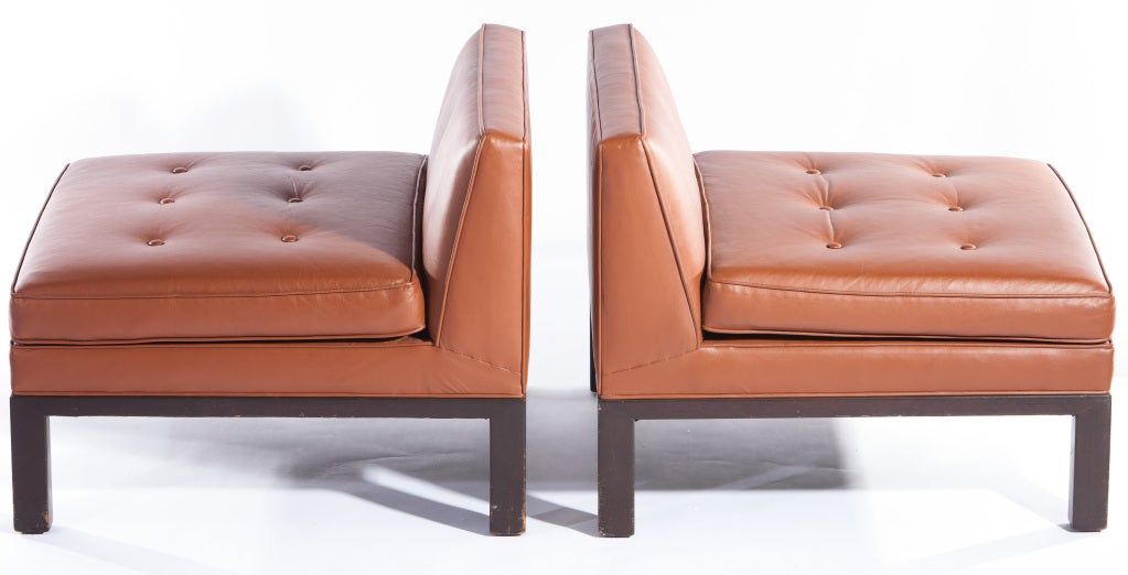 Mid-20th Century Custom Low Chairs by Edward Wormley