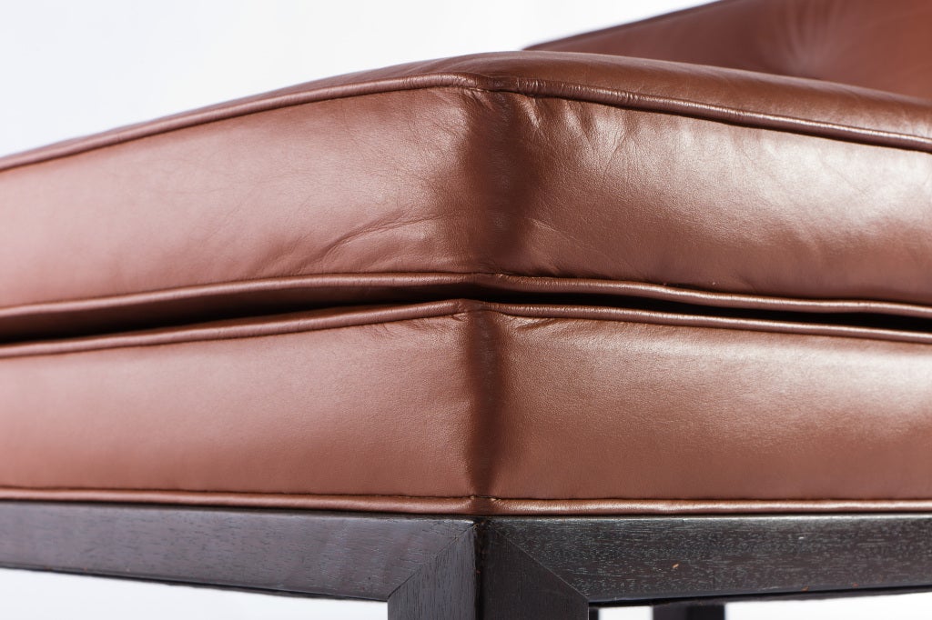 Leather Custom Low Chairs by Edward Wormley