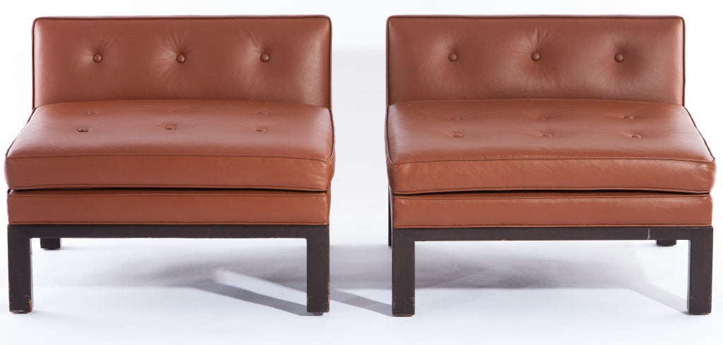 Mid-Century Modern Custom Low Chairs by Edward Wormley