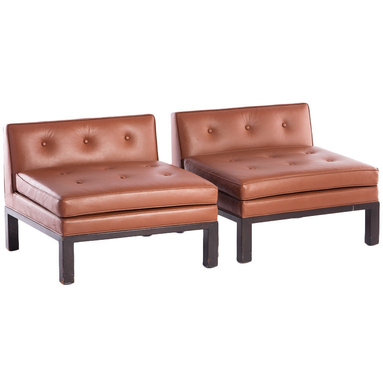 Custom Low Chairs by Edward Wormley at 1stDibs