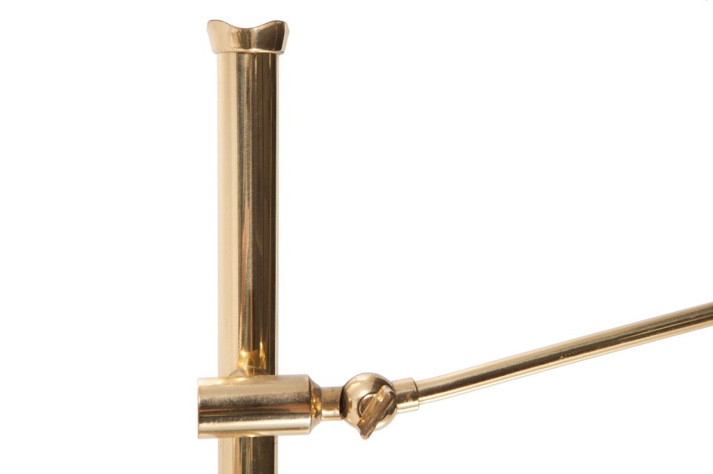 Brass Early Signed Arredoluce Easel Lamp