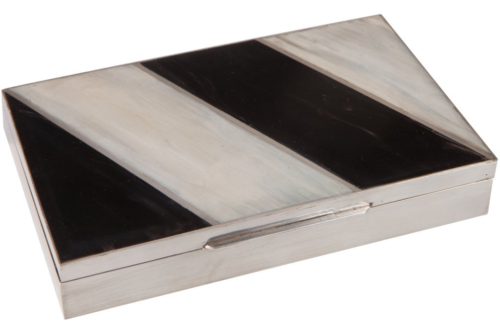 Art Deco Horn And Sterling Cartier Box