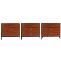 Set Of 3 George Nelson Steel Frame Dressers