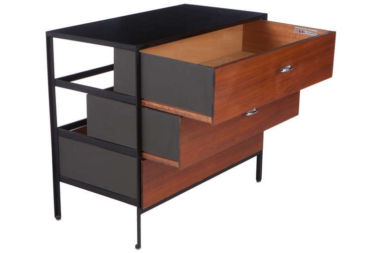 Mid-20th Century Set Of 3 George Nelson Steel Frame Dressers