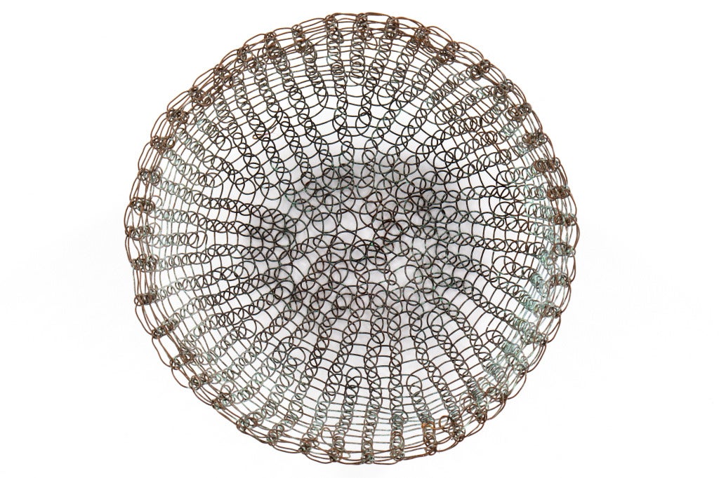 Folk Art Woven Basket By Ruth Asawa