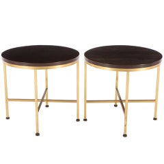 Pair of Directional Brass Accent Tables, Circa 1963