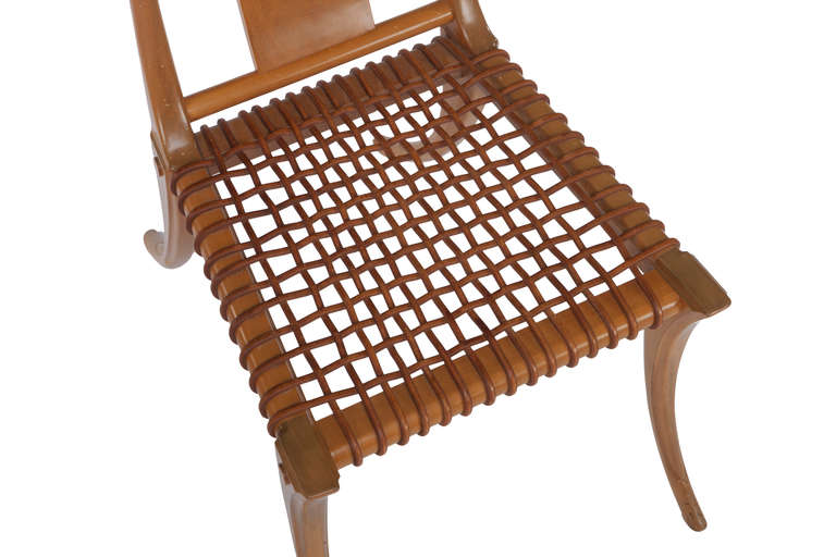 Klismos Chair by T.H. Robsjohn-Gibbings for Saridis of Athens In Good Condition In Pawtucket, RI