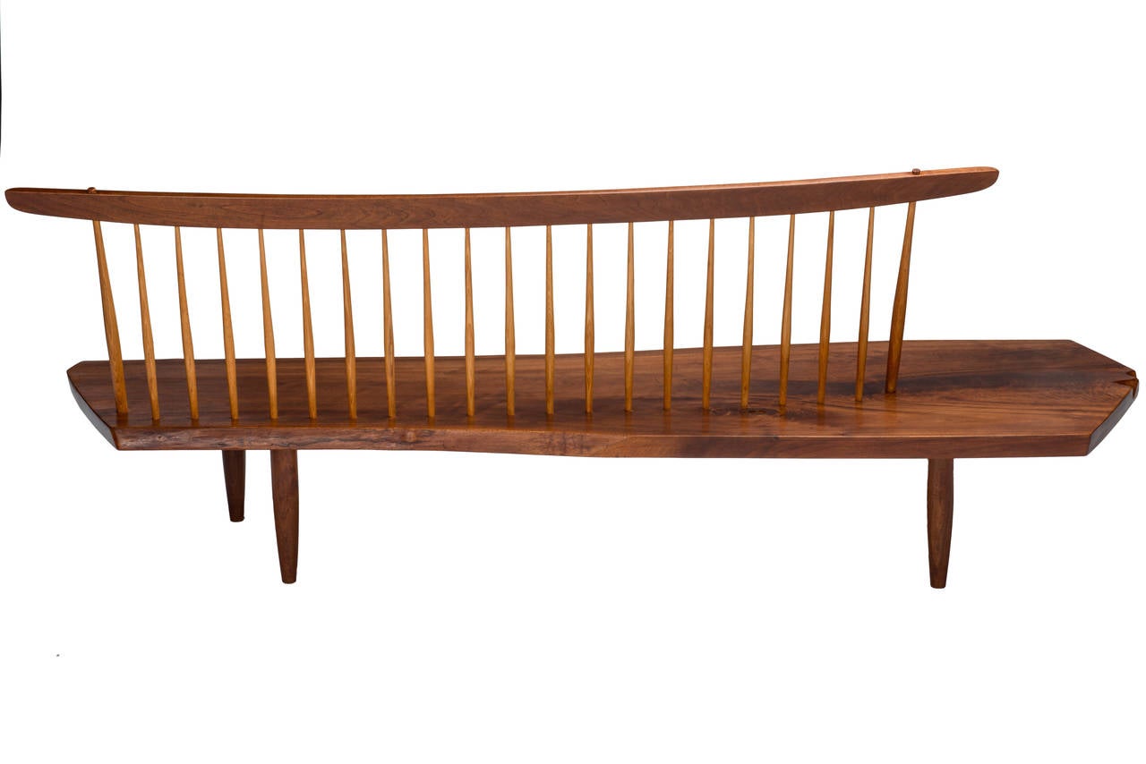 Late 20th Century Conoid Bench by George Nakashima
