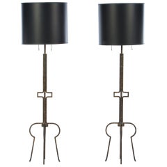 Pair of Tommi Parzinger Floor Lamps