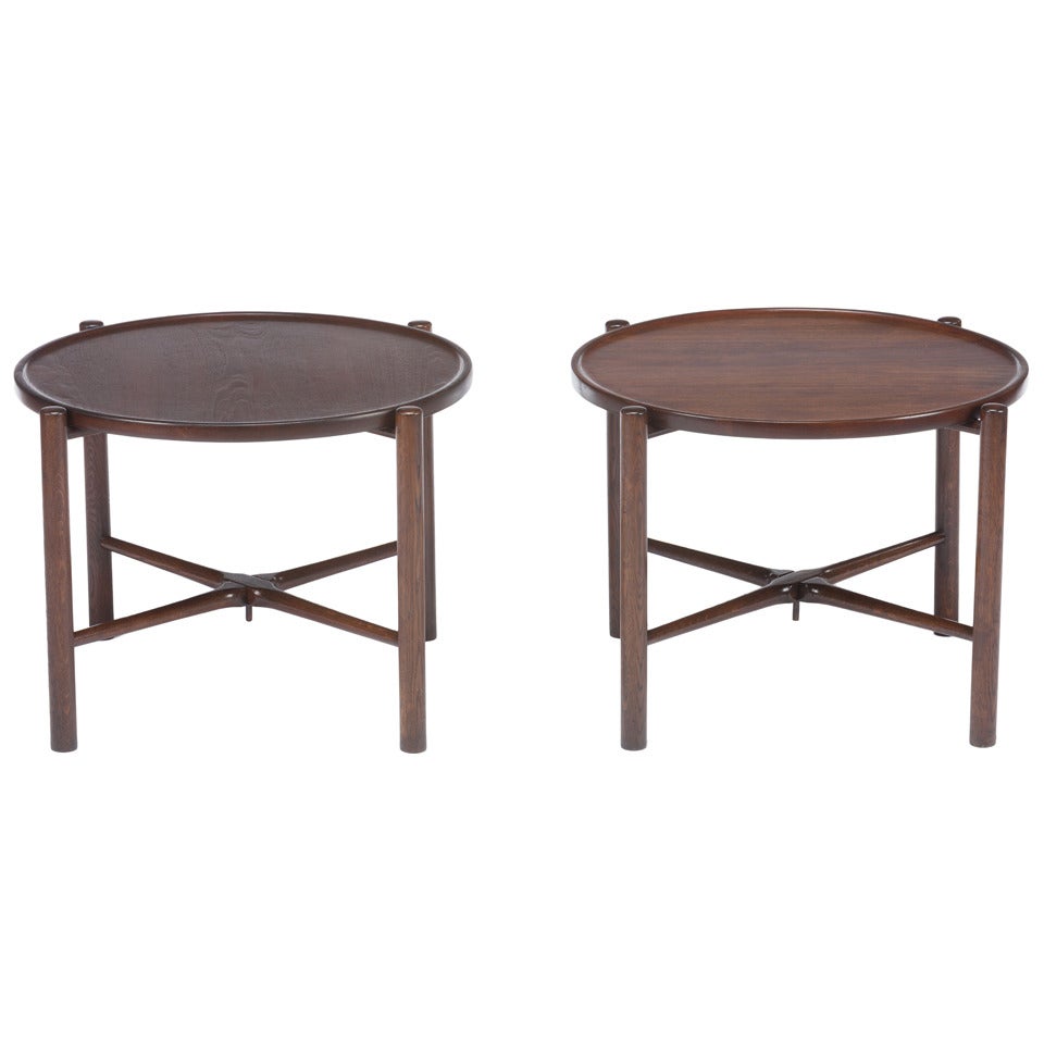 Pair of Hans Wegner Folding Side Tables