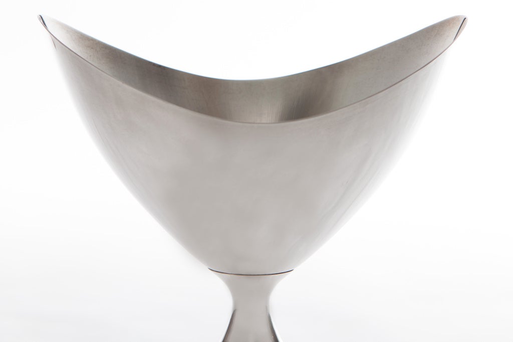 Elegant vase designed by Donald Colflesh and manufactured by Gorham Silver Co. Part of the circa 1970s line designed in 1958, signed with impressed touchmarks and manufacturer's mark to underside [Gorham Sterling 1455].