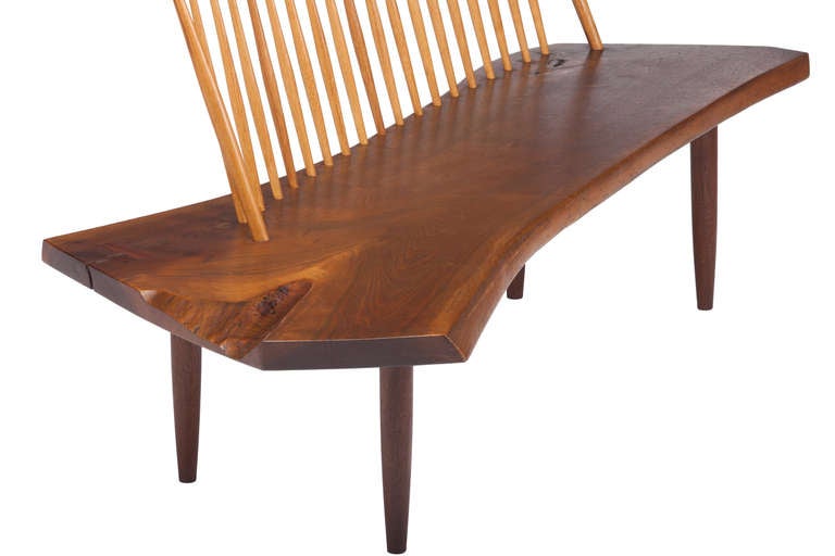 Mid-Century Modern George Nakashima Conoid Bench