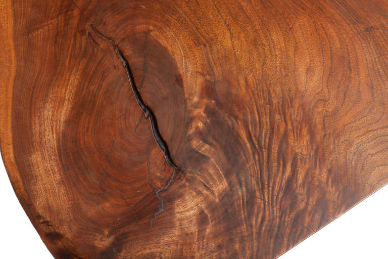 Walnut Rare and Unique Nakashima Desk With Conoid Chair