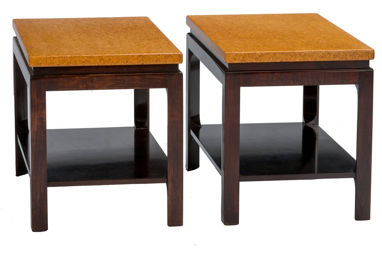 Paul Frankl Cork Top End Tables For Sale at 1stDibs