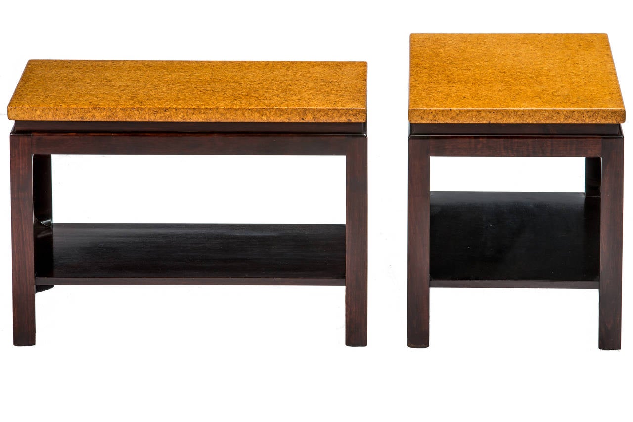 Paul Frankl Cork Top End Tables For Sale at 1stDibs