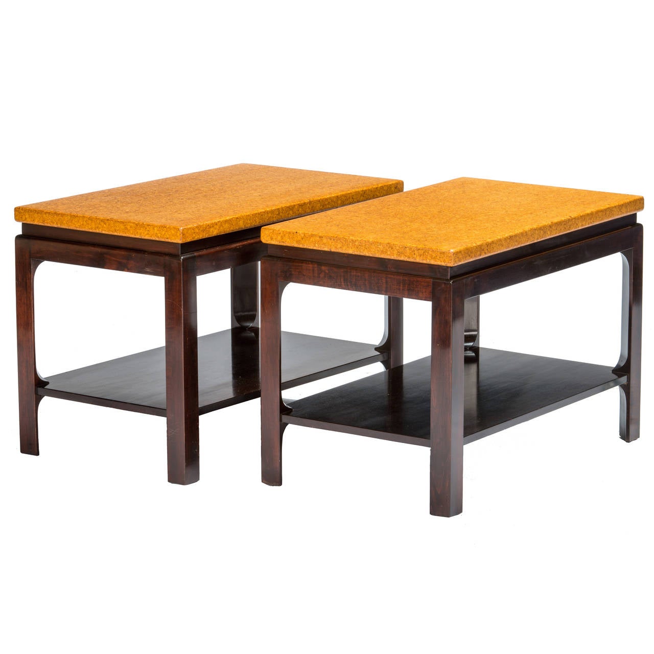 Paul Frankl Cork Top End Tables For Sale at 1stDibs