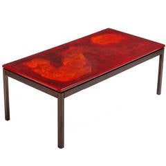 Enameled Top Coffee Table by P. Torneman and David Rosen for Nordiska Kompaniet