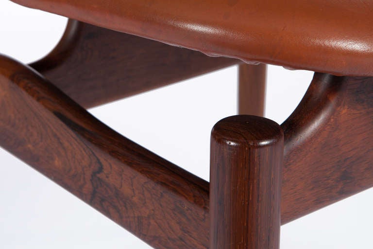 8 Rosewood And Original Leather Egyptian Chairs By Finn Juhl 3
