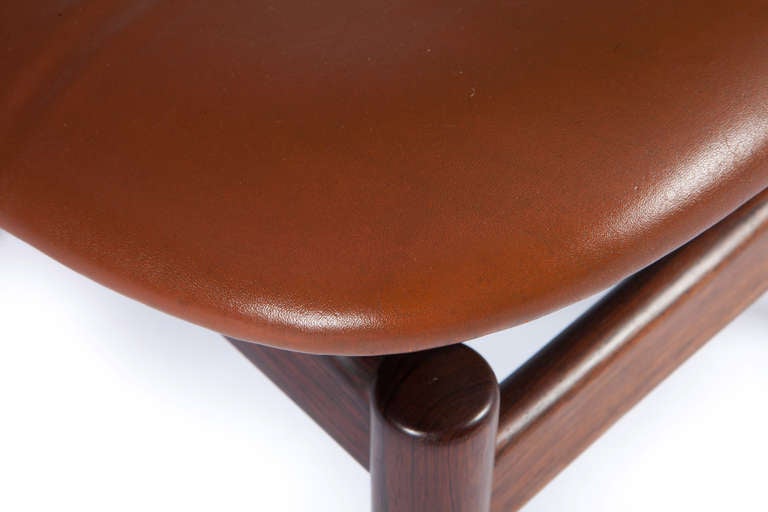 8 Rosewood And Original Leather Egyptian Chairs By Finn Juhl 2