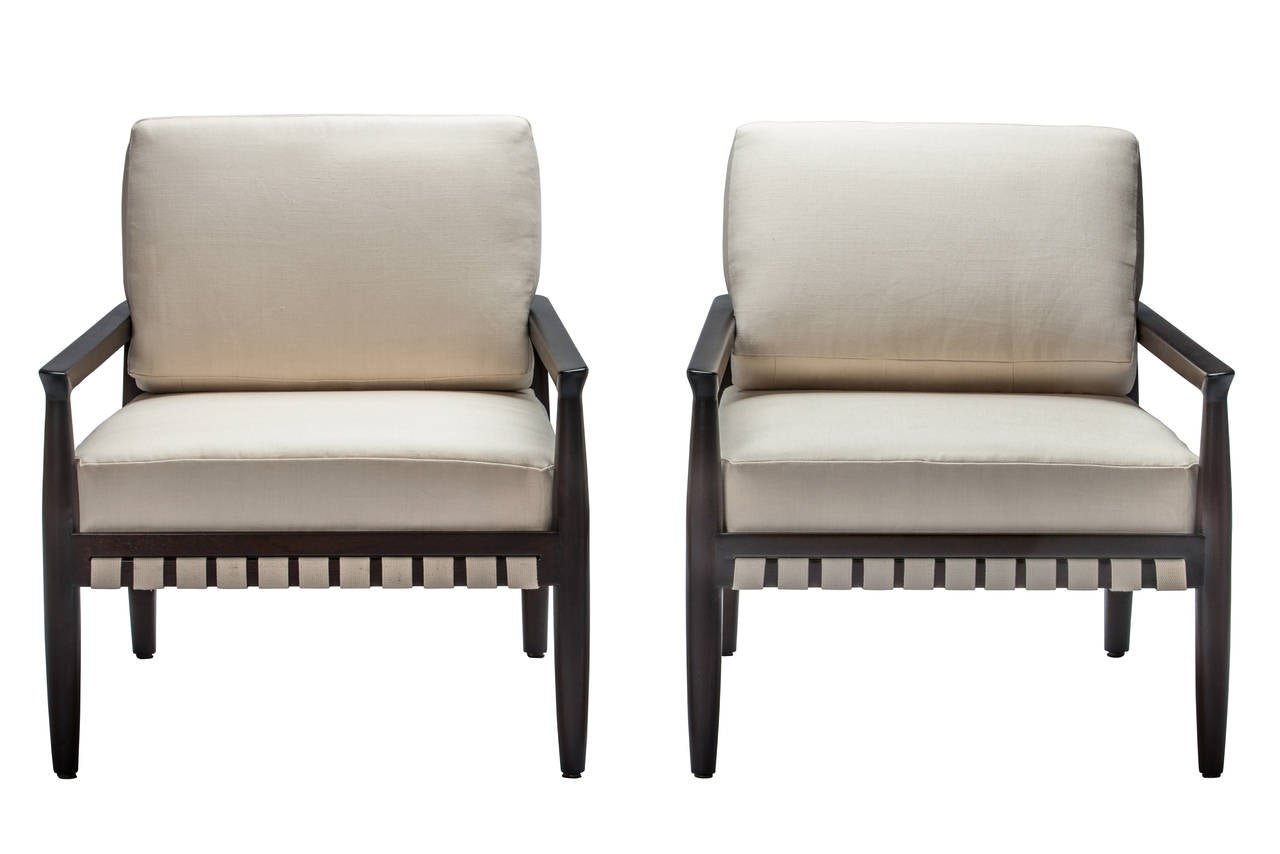 Mid-Century Modern Pair of Tommi Parzinger Lounge Chairs for Charak Modern