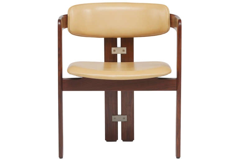Eight Rosewood Augusto Savini "Pamplona" Dining Chairs For Pozzi