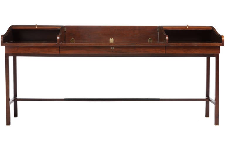 Rosewood Roll Top Desk by Edward Wormley for Dunbar
