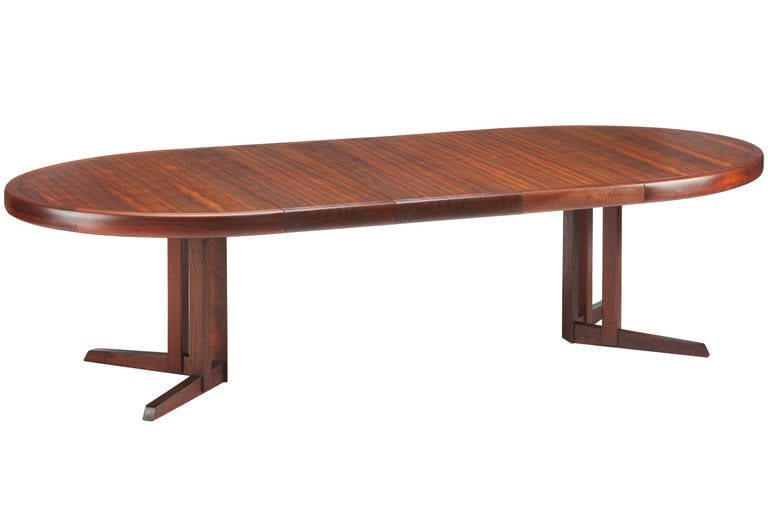Large George Nakashima Rosewood Dining Table for Widdicomb In Excellent Condition In Pawtucket, RI