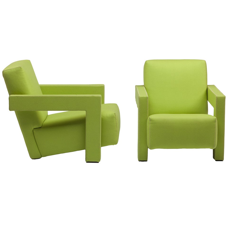Pair pf Gerrit Rietveld "Utrecht" Chairs