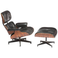 Eames Rosewood  670/671 Lounge Chair and Ottoman