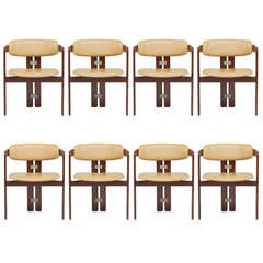 Eight Rosewood Augusto Savini "Pamplona" Dining Chairs For Pozzi