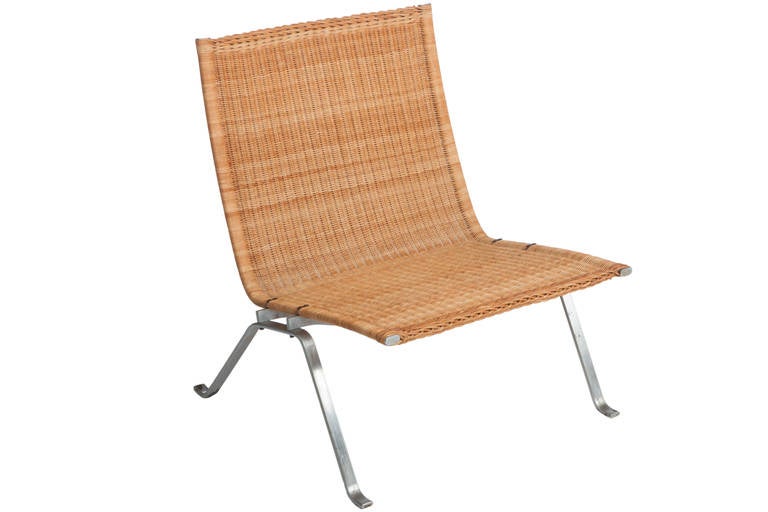 Mid-20th Century Pair of Poul Kjaerholm PK-22 Chairs by E. Kold Christensen