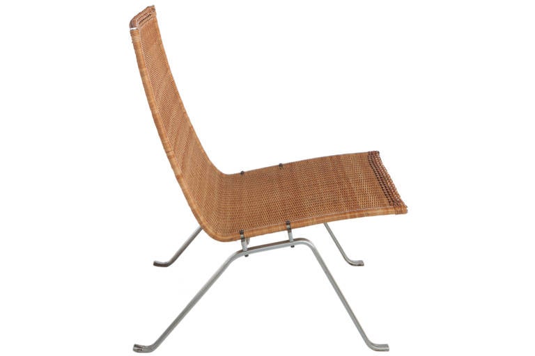 Danish Pair of Poul Kjaerholm PK-22 Chairs by E. Kold Christensen
