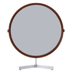 Large Teak Table Mirror by Uno & Östen Kristiansson