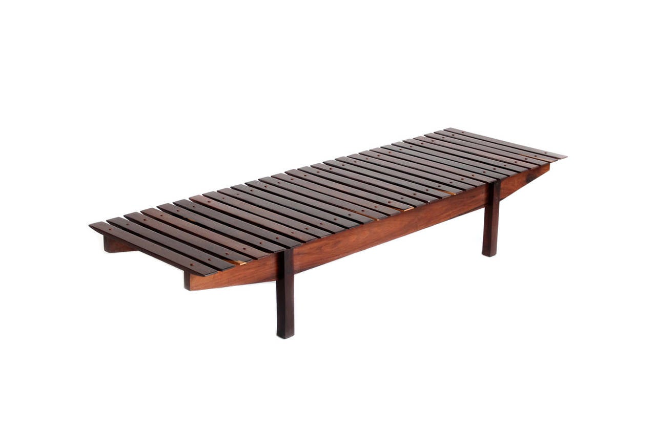 Mid-Century Modern Rosewood Mucki Bench by Sergio Rodrigues