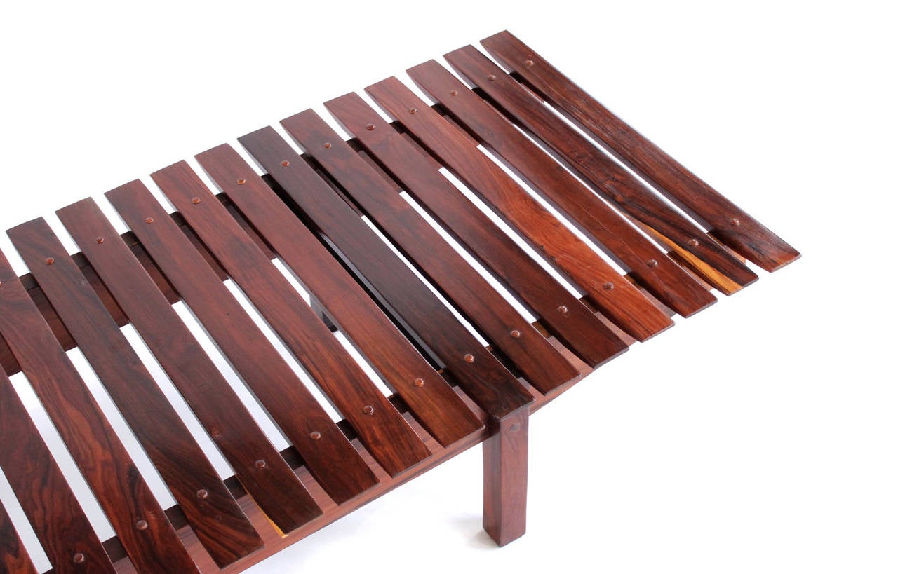 Rosewood Mucki Bench by Sergio Rodrigues 1