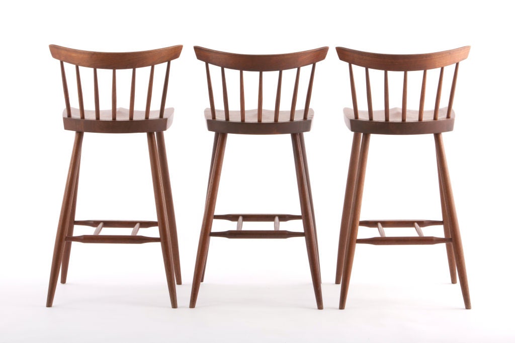 3 George Nakashima Bar stools