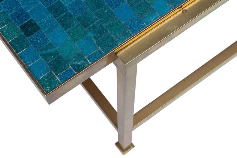 Wormley for Dunbar Blue Glass Mosaic Topped Table 2