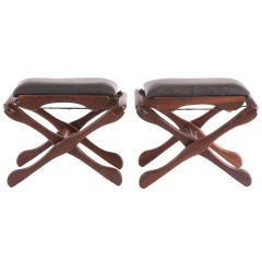 Pair of Don Shoemaker folding stools