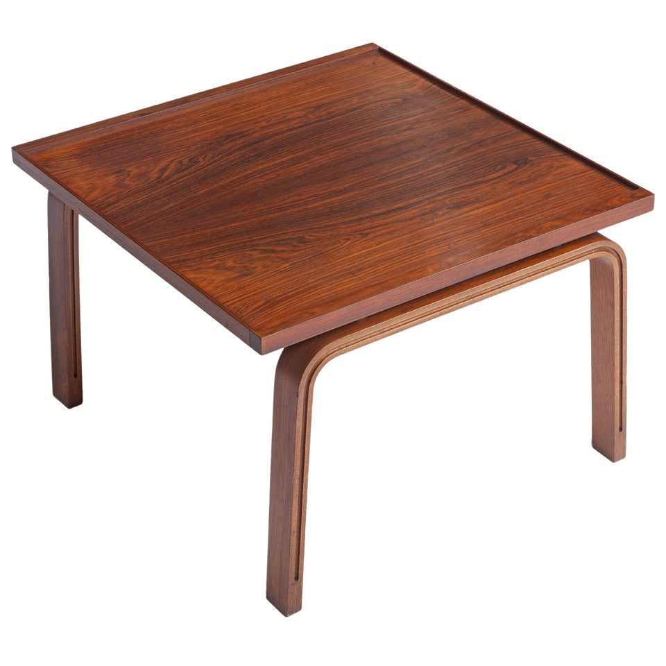 Jacobsen Rosewood Table or Stool from St. Catherine's College For Sale